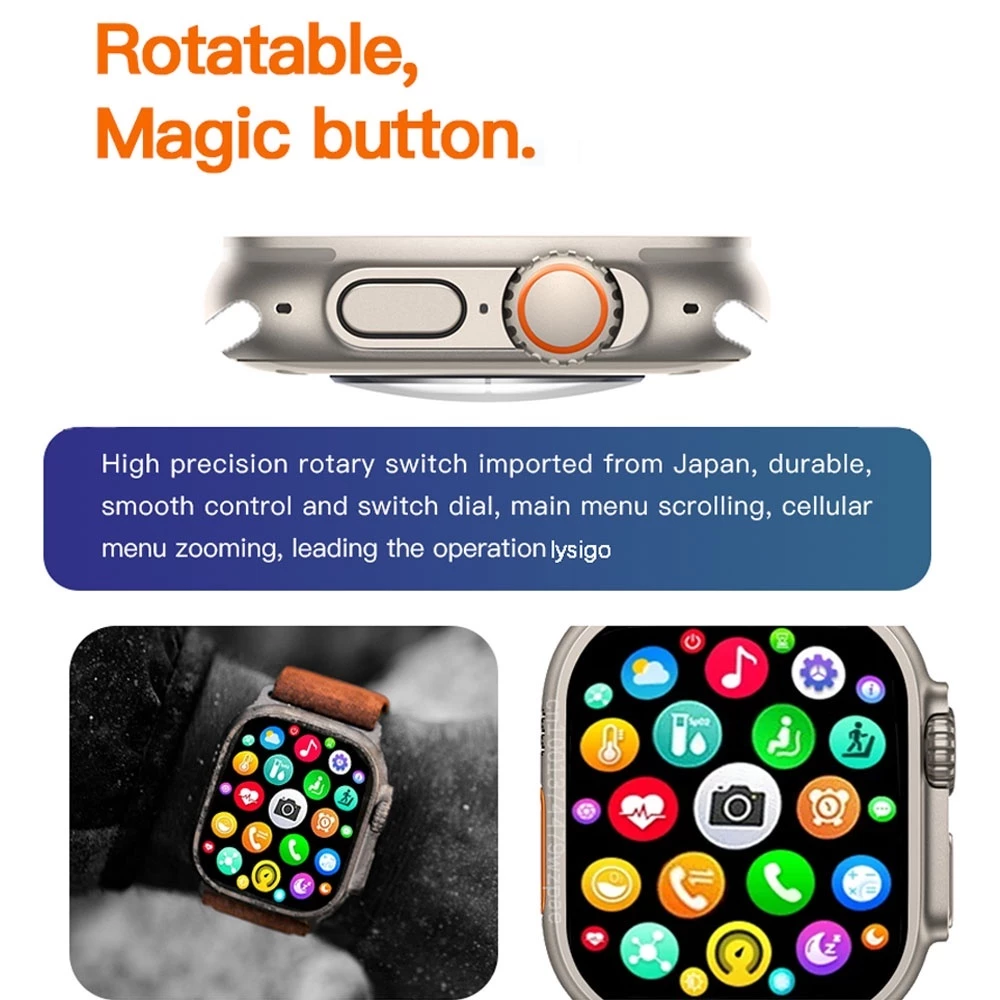 Botão giratório do smartwatch