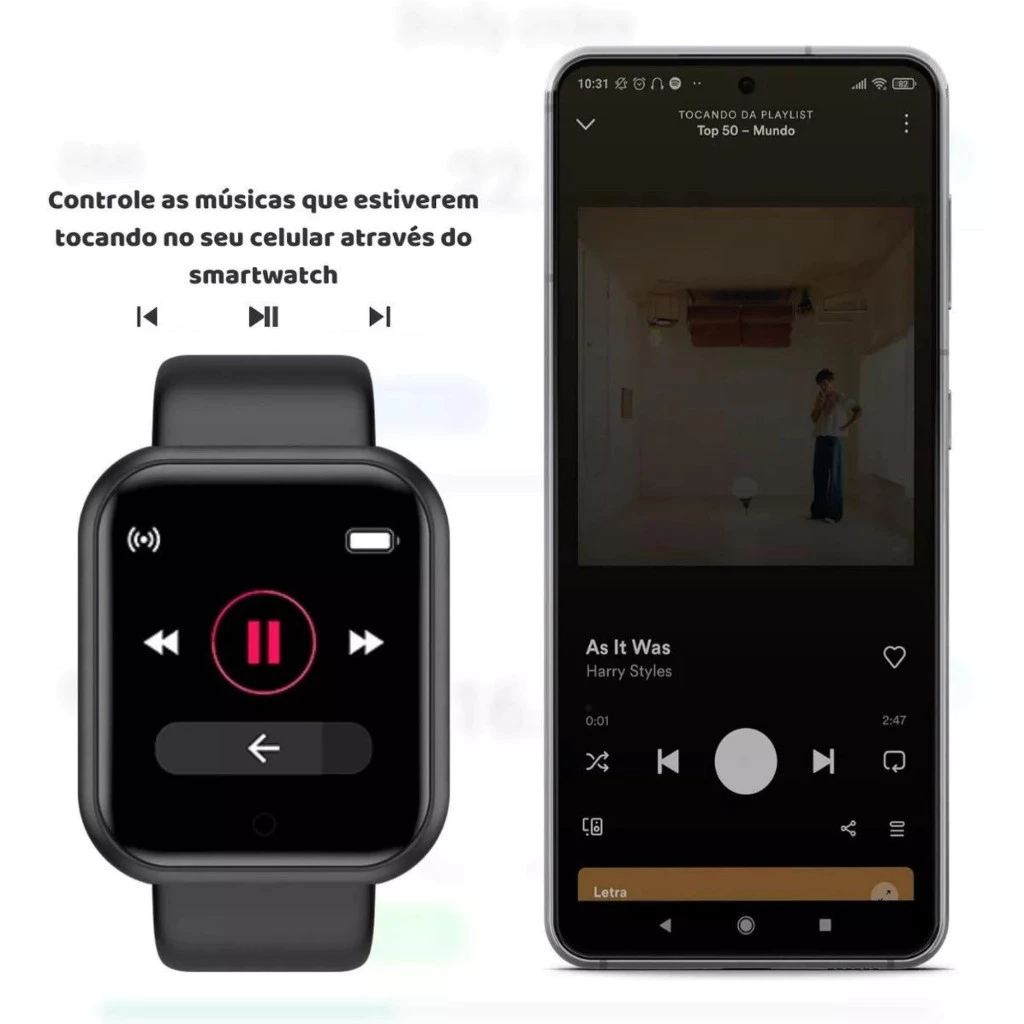 Controle de música pelo smartwatch